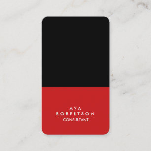 Trendig Red Black Kreativ Consultant Manager Visitkort