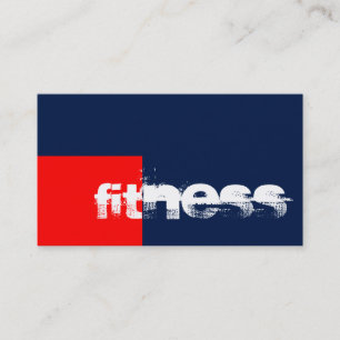 Trendig Red Blue Fitness Sport Affärskort Visitkort