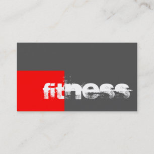 Trendig Red Grått Fitness Sport Affärskort Visitkort