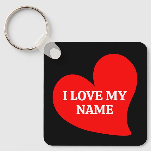 TRENDIG RED HEART I KÄRLEK MIN ROMANTISKA VALENTIN NYCKELRING (Framsida)