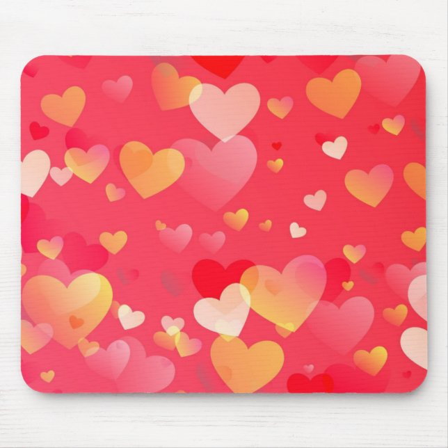 Trendig Red Heart Mönster Musmatta (Framsidan)