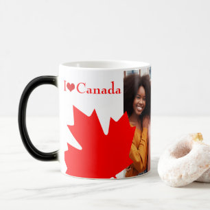 Trendig Red Maple Löv I Kärlek Canada Photo Magisk Mugg