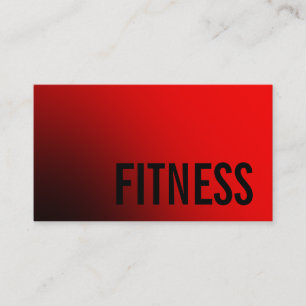 Trendig Red Personal Fitness Trainer Sports Visitkort