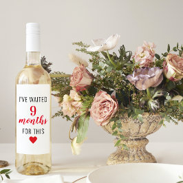 Trendig Red Post-Gravid - praktiskt citat Vinflaska Etikett