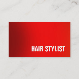 Trendig Red Professionell Modern Hair Stylist Visitkort