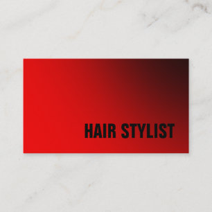 Trendig Red White Modern Hair Stylist Visitkort