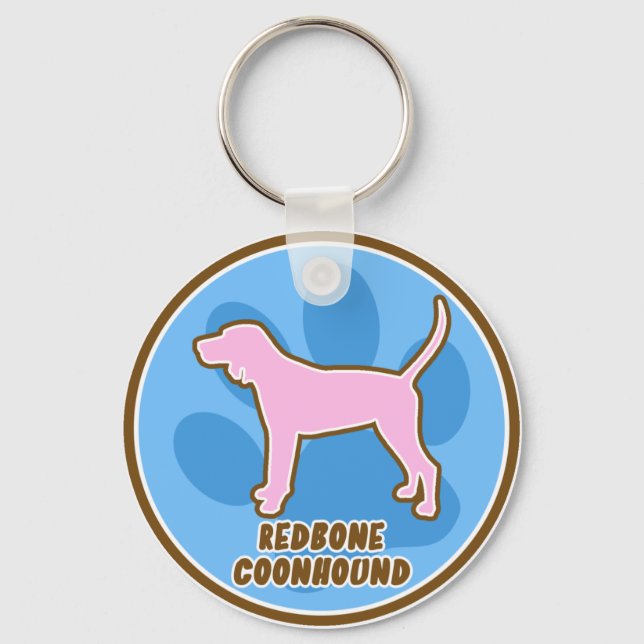 Trendig Redbone Coonhound Nyckelring (Framsida)