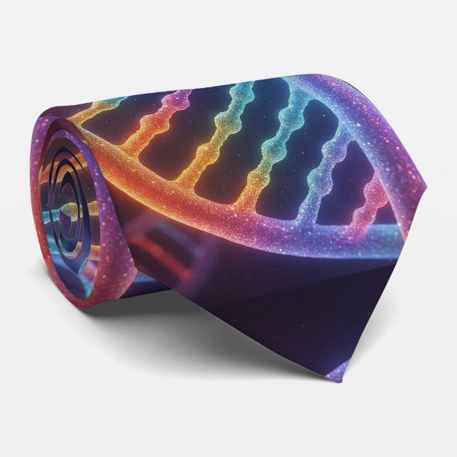 Trendig regnbåge dubbel helix DNA slips  (Rullad)