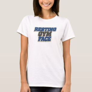 Trendig RESTING GYM FACE Konstnärligt Motiv T Shirt