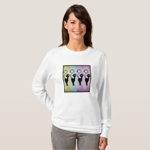 Trendig Retro Black Cat Lovers Shirt T