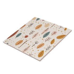 Trendig Retro Boho Abstrakt Collection Kakelplatta