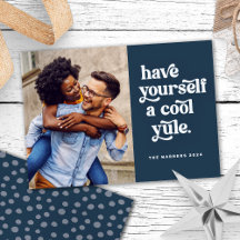 Trendig Retro-Helgdag julfotoport