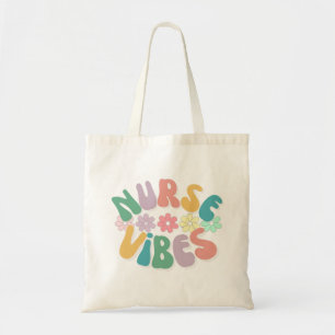 Trendig Retro Nurse Vibes Tygkasse
