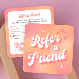 Trendig Retro Peach Rosa Makeup Beauty Salon Logot Rabattkort