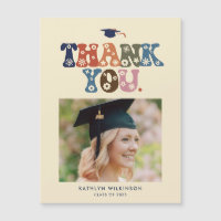 Trendig Retro Typography Photo Studenten Tack