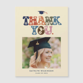 Trendig Retro Typography Photo Studenten Tack