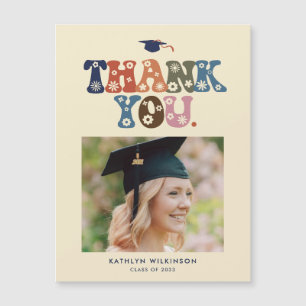 Trendig Retro Typography Photo Studenten Tack