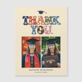 Trendig Retro Typography Photo Studenten Tack