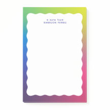 Trendig retro vågig kant färgrik