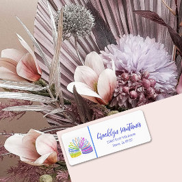 Trendig Retro Vår Leksak Returadress Returadress Etikett