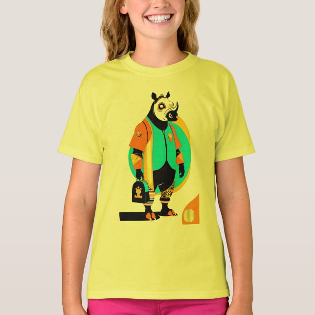 Trendig Rhinos T Shirt (Framsida)
