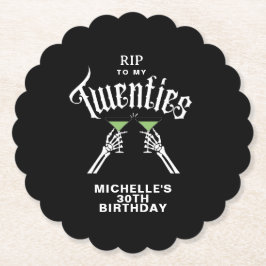 Trendig RIP till mina 20 30års födelsedag Party Underlägg Papper