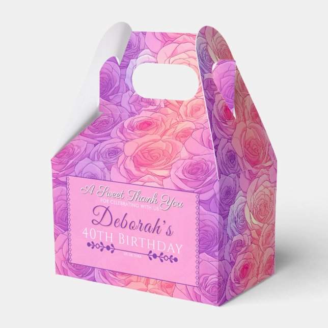 Trendig Ro-födelsedagsförmånslåda för Dessert Bord Presentaskar (Framsidan Sidan)