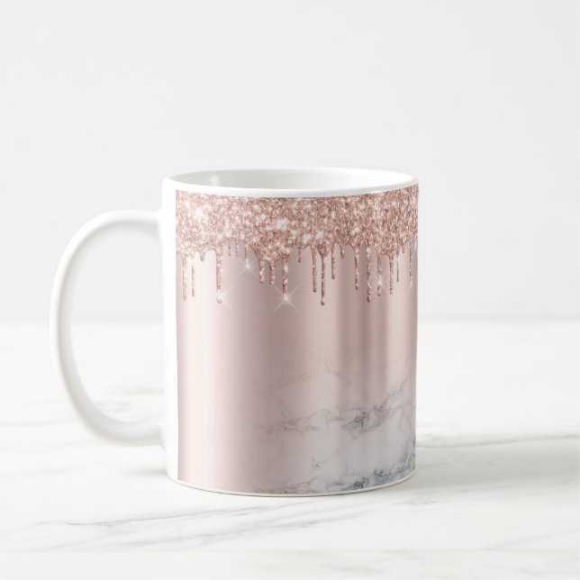 Trendig Ro Glitter Drivrutiner, Chic Marble Anpass Kaffemugg (Vänster)
