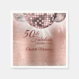 Trendig Ro Glitter Glam 50 & Fabulous Disco Pappersservett