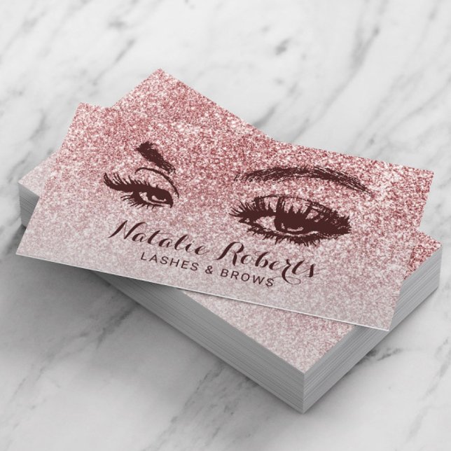 Trendig Ro Glitter Lash Eyelash Salon Visitkort (Skapare uppladdad)