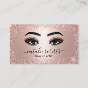Trendig Ro Glitter Makeup Artist Guld Lash Visitkort