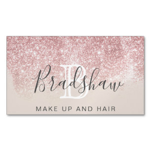 Trendig Ro Glitter Makeup Artist Hair Salon Magnetiska Visitkort