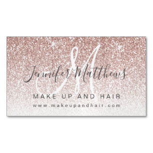 Trendig Ro Glitter Makeup Artist Hair Salon Magnetiska Visitkort