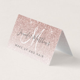 Trendig Ro Glitter Makeup Artist Hair Salon Visitkort
