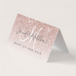 Trendig Ro Glitter Makeup Artist Hair Salon Visitkort