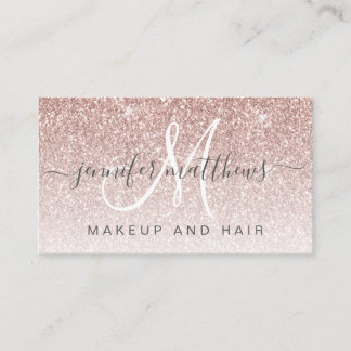 Trendig Ro Glitter Makeup Artist Hair Salon Visitkort