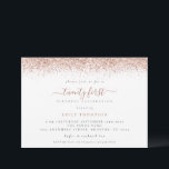 Trendig Ro Guld Glitter 21:a födelsedag Party Inbjudningar<br><div class="desc">Trendig Ro Guld Glitter 21:a födelsedag Party. Gräns i ro guld glitter ligger överst på vardera sidan,  och tjugoförsta i ett snyggt med dekortecken. Anpassa texten till dina egna detaljer.</div>