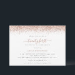 Trendig Ro Guld Glitter 21:a födelsedag Party Inbjudningar<br><div class="desc">Trendig Ro Guld Glitter 21:a födelsedag Party. Gräns i ro guld glitter ligger överst på vardera sidan,  och tjugoförsta i ett snyggt med dekortecken. Anpassa texten till dina egna detaljer.</div>