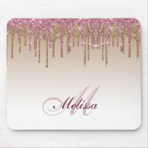 trendig ro guld lila glitter droppar vid  musmatta