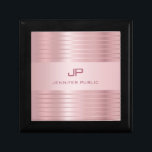 Trendig Ro Guld-mallen Monogrammad Modern Minnesask<br><div class="desc">Trendig Ro Guld Mall Monogrammed Modern Professionell Troden Jewelry Keepsakes Gift Box.</div>