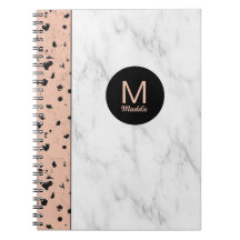 Trendig Ro Guld och Marble med Monogram