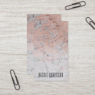 Trendig Ro Rosa Guld Modern marble Chic Glam Visitkort