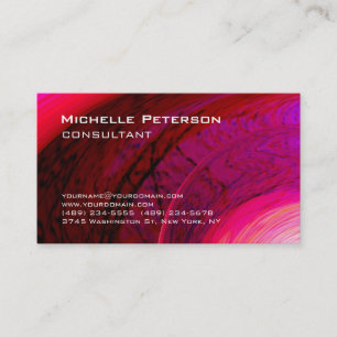 Trendig Ro Rosa Red Futuristiska Modern Visitkort