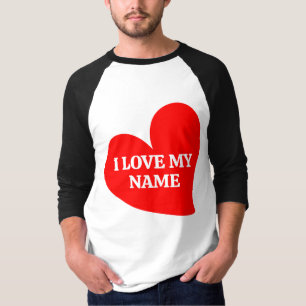 TRENDIG RÖD HJÄRTA JAG ÄLSKAR MIN ROMANTISKA VALEN T SHIRT