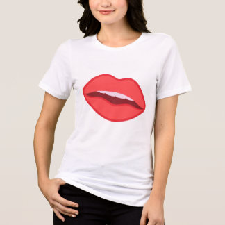 Trendig röd läpp estetisk grafisk t-shirt