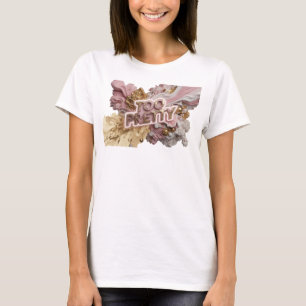 Trendig röd TOO PRETTY klänning design T Shirt