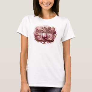 Trendig röd VIN KRÄVS specialdesignad t-shirt