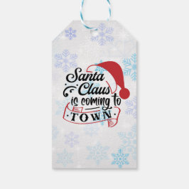 Trendig Röd vit svart text klassisk  Presentetikett