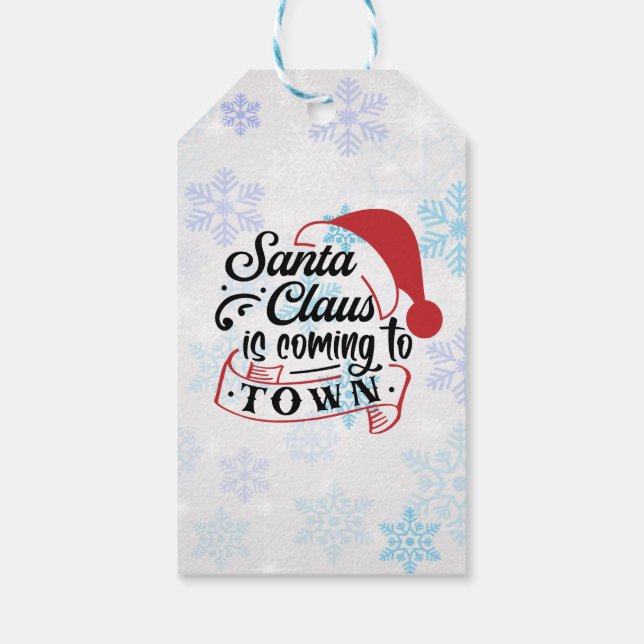 Trendig Röd vit svart text klassisk  Presentetikett (Baksidan)