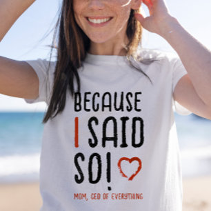 Trendig rolig chef-mamma som säger humor typografi t shirt